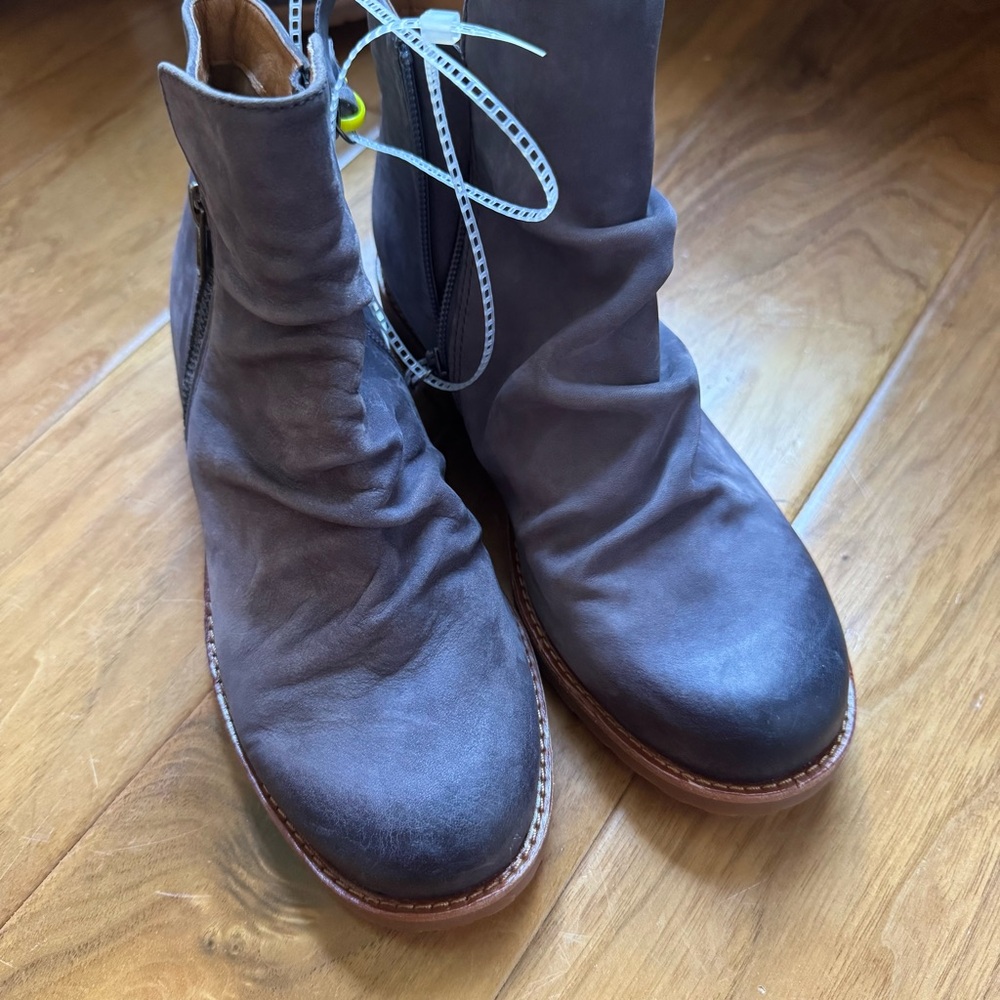 NWT Sofft Beckie II Leather Booties Color Storm Blue Sz 6,5 - Picture 13 of 16